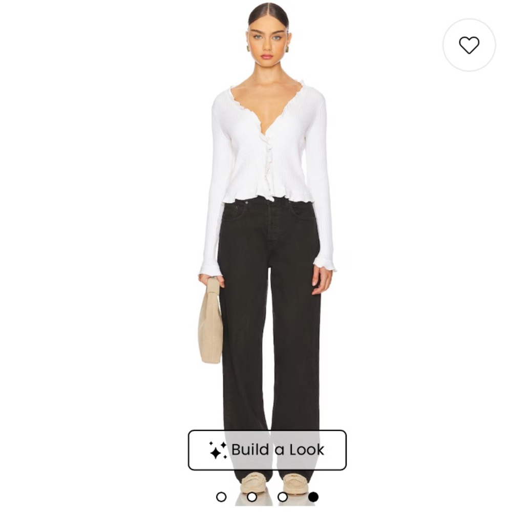 NWOT LA Made Sweet Serenade Ruffle Cardigan in Dove